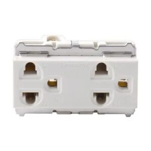 เต้ารับคู่ 3 ขา มีกราวด์ สีขาว พานาโซนิค PANASONIC WNG15923-7 - Image 1