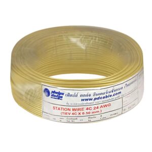 สายโทรศัพท์ PHELPS DODGE Station Wire TIEV 4 Core 24AWG (4Cx0.50 mm.) 100 เมตร