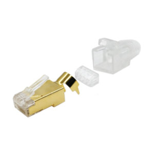 หัว LAN ตัวผู้ CAT6A RJ45 1 Gold Plug LINK US-1070SG