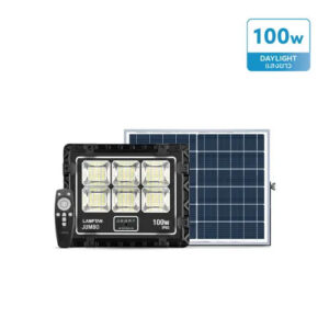 โคมไฟฟลัดไลท์พลังงานแสงอาทิตย์ Lamptan LED Solar Floodlight Smart Sensor Jumbo 100W แสงขาว (Daylight)
