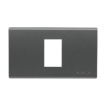 หน้ากาก ฝาครอบสวิตซ์ 1 ช่อง สีเมทัลลิค เทา พานาโซนิค PANASONIC WEG6801MH 